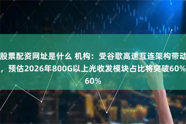 股票配资网址是什么 机构：受谷歌高速互连架构带动，预估2026年800G以上光收发模块占比将突破60%